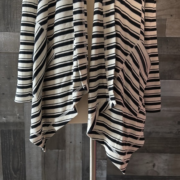 Anthropologie Splendid cascading cardigan small hoodie stripes whimsigoth fall - Picture 4 of 13